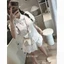 Set bộ đồ nữ trắng GUMIN thiết kế áo phối cổ bẻ ren thêu túi ngực kèm quần short họa tiết ren sang chảnh thanh lịch