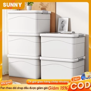 SUNNY Hộp Đựng Đồ Đung Tích Lớn Có Bánh Xe Thùng Đựng Đồ Gia Đụng Đa Năng Hộp Lưu Trữ Nhựa