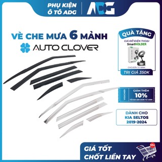 Vè che mưa Đen/Chrome KIA SELTOS Chính hãng AutoClover - Keo 3M, không tróc sơn | Phụ kiện ô tô ADG