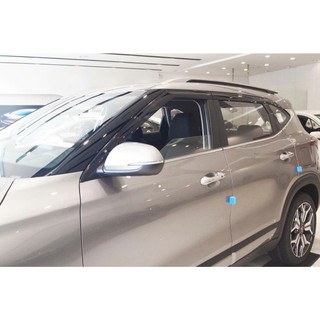 Vè che mưa Đen/Chrome KIA SELTOS Chính hãng AutoClover - Keo 3M, không tróc sơn | Phụ kiện ô tô ADG