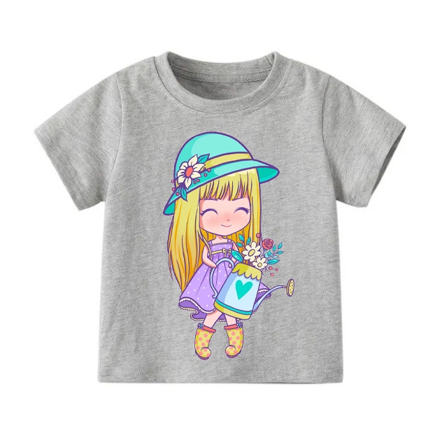👕 Áo Thun Bé Gái mềm mịn thoáng mát in hình dễ thương 👕 AT676