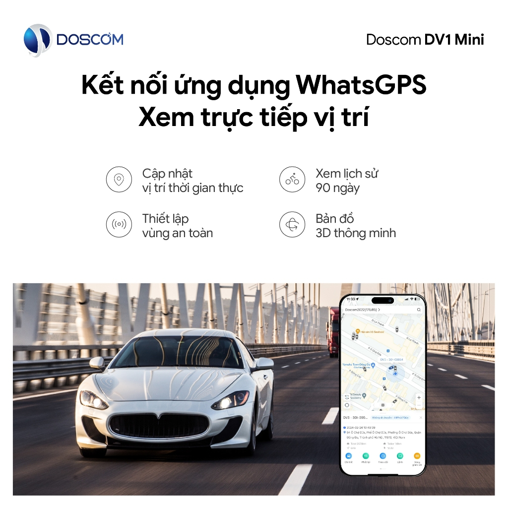 Thiết Bị Định Vị GPS DV1 mini Không Dây – Định Vị Xe Máy Ô Tô 24/7, Cảnh Báo Chống Trộm, Theo Dõi Từ Xa