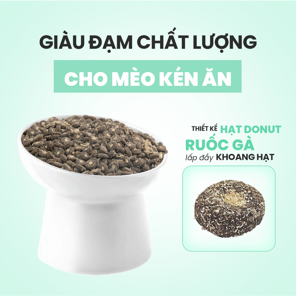 Hạt Cat's On Mix R & Mix T Cho Mèo Topping Gà Viên, Phủ Ruốc Gà, Tiêu Búi Lông, Cân Bằng Hệ Tiêu Hoá