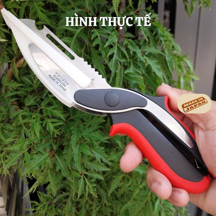 Kéo nhà bếp STAINLESS JAPAN chuyên thái rau củ quả thịt cá đa chức năng-Phiên bản mơi nhất