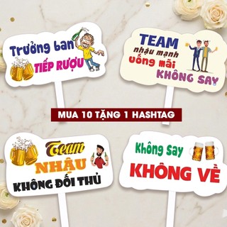Mua 10 tăng 1 - Hashtag Đám Cưới, Ăn Hỏi, Bảng Cầm Tay Chụp Ảnh Đám Cưới, Hashtag Cầm Tay Đám Cưới - Tặng tay cầm
