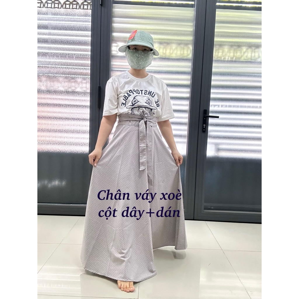 Váy Chống Nắng Xoè Dán Dài 103cm, Che Kín Chân, Vải Mát Nhẹ, Chống Nắng Đi Xe Máy Cho Nữ