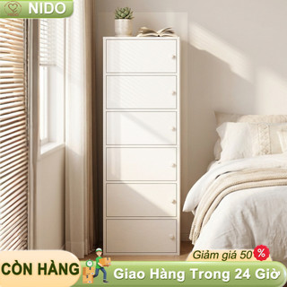 Nido Tủ Đầu Giường Tủ Đựng Đồ 40x24x128cm 6 Ngăn Chống Bụi Riêng Tư Cho Phòng Ngủ