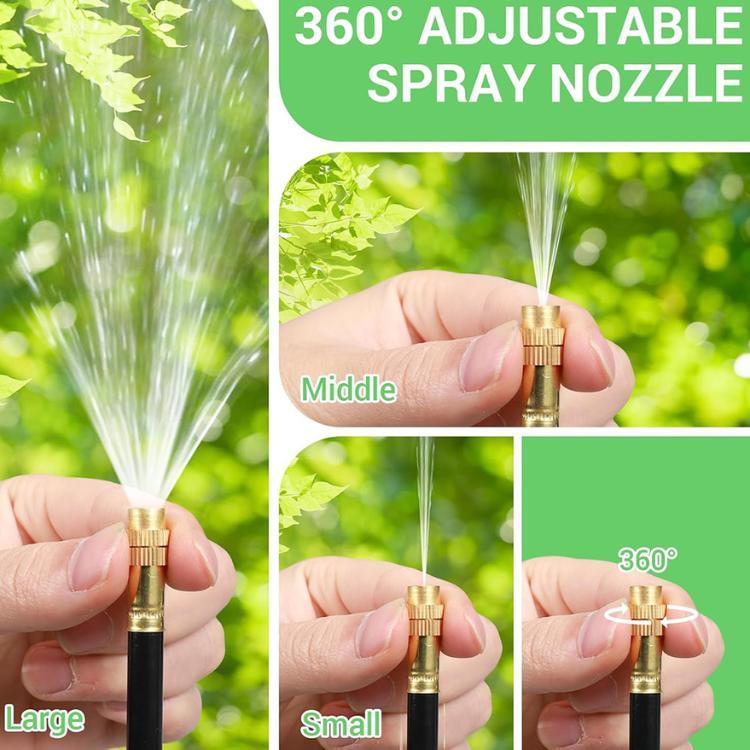 Bộ béc phun sương lõi nhôm kèm ống dây PE 8mm dài 5m, 10m, 15m