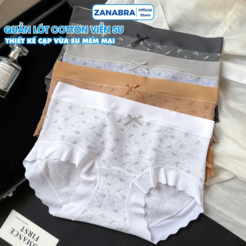 [ Xả Hàng ] Quần lót nữ cotton cạp vừa tôn dáng, Quần chip nữ 10A đáy may 2 lớp kháng khuẩn ZANABRA L758
