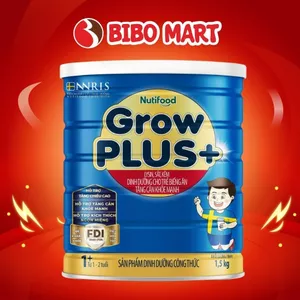Sữa GrowPLUS+ Xanh 1+ Cho Bé 1-2 Tuổi Hỗ Trợ Trẻ Biếng Ăn Lon 1.5Kg - Bibo Mart
