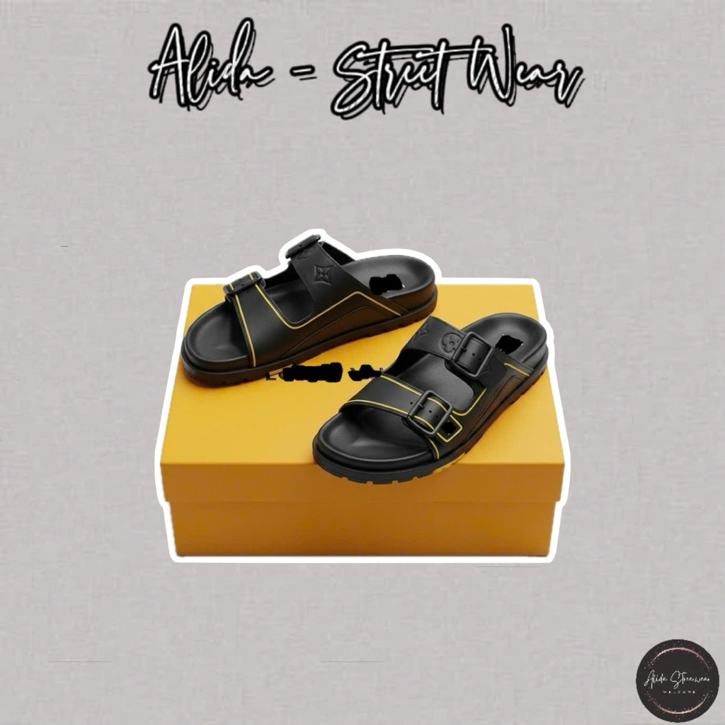 ⚡️[Hight Quality] Dép Lê Quai Ngang \/ Sandal Tra1ner Full Box - Điểm Nhấn Quai Cài Phối Viền Vàng Cao Cấp Loại 1