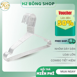 Set 10 Móc Nhôm Treo Phơi Quần Áo Cỡ Lớn