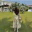 Đầm váy dài, đầm thiết kế đi biển, set dáng dài xoè Mango có mút in hoa 3D kèm khoác Thun Giấy
