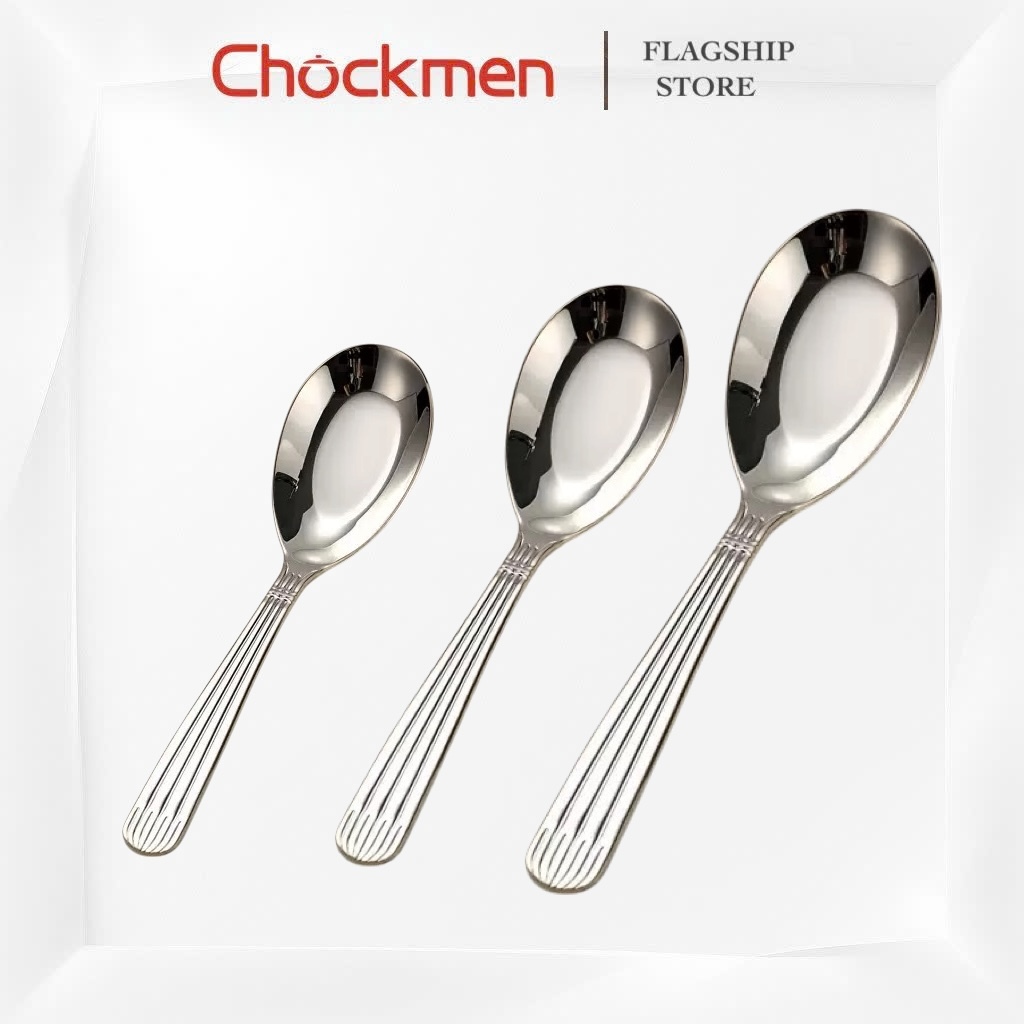 Thìa KINSGEM by Chockmen Inox 18/10 Cực Dày Dặn Thìa Ăn Cơm Ăn Dặm Muôi Canh Cao Cấp Nhà Bếp