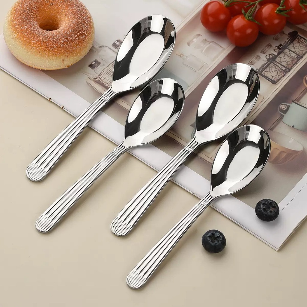 Thìa KINSGEM by Chockmen Inox 18/10 Cực Dày Dặn Thìa Ăn Cơm Ăn Dặm Muôi Canh Cao Cấp Nhà Bếp