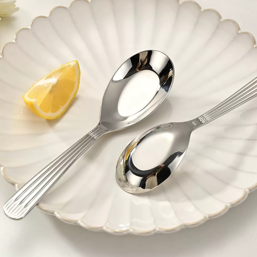 Thìa KINSGEM by Chockmen Inox 18/10 Cực Dày Dặn Thìa Ăn Cơm Ăn Dặm Muôi Canh Cao Cấp Nhà Bếp