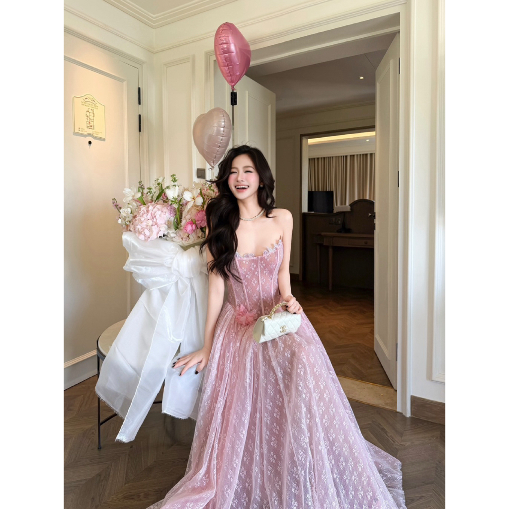 Đầm Công Chúa Cup Ren Tùng Xoè