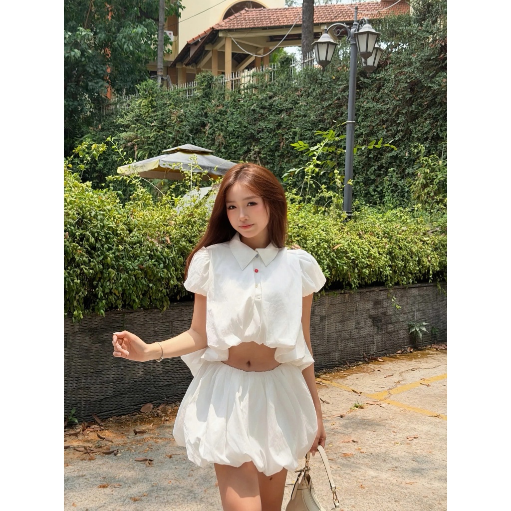 Áo Kiểu Nữ TOFFE TOP Cổ Sơ Mi Dáng Bí Đáng Yêu Mùa Hè SECODEE