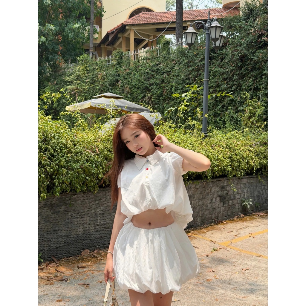Áo Kiểu Nữ TOFFE TOP Cổ Sơ Mi Dáng Bí Đáng Yêu Mùa Hè SECODEE