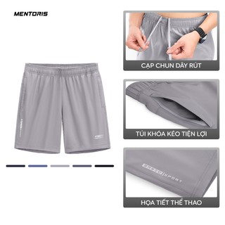 COMBO 2 Quần Short Gió Thể Thao Nam MENTORIS, Vải Gió Mềm Nhẹ, Thoải Mái, Chuẩn Form CB2MSR01