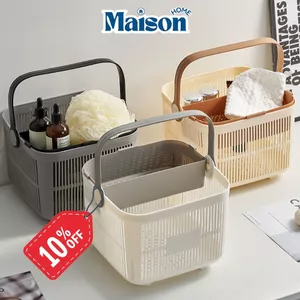 Giỏ Đựng Đồ Dùng Nhà Tắm Kèm Quai MAISON, Đựng Mỹ Phẩm Đa Năng, Giỏ Đựng Đồ Vệ Sinh Cá Nhân Chất Liệu Nhựa PP Cứng Cáp