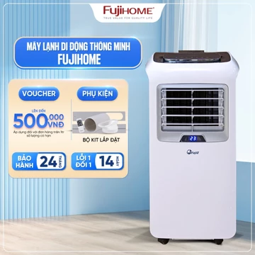 Điều hoà di động đứng FUJIHOME,máy lạnh di động mini đa năng chính hãng lọc không khí hút ẩm cho gia đình