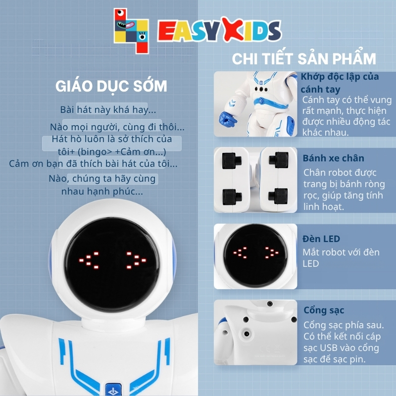 Robot Đồ Chơi Thông Minh Cho Bé Điều Khiển Từ Xa STEAM Đồ Chơi Giáo Dục Cho Bé Cảm Ứng