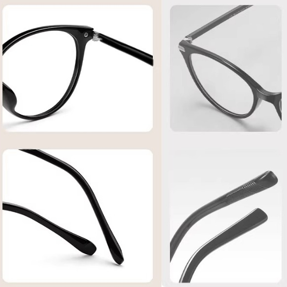 Kính Cận Nữ INNI Dáng Mắt Mèo Retro, Gọng TR90 Siêu Nhẹ Dẻo, Chống Ánh Sáng Xanh, Hợp Đi Học Đi Chơi