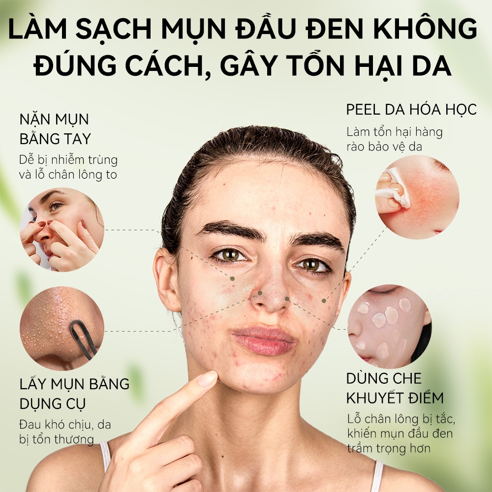 LANBENA Bamboo Mặt nạ lột mụn mũi (30g)- làm sạch sâu than hoạt tính dưỡng ẩm chăm sóc làn da  Skincare