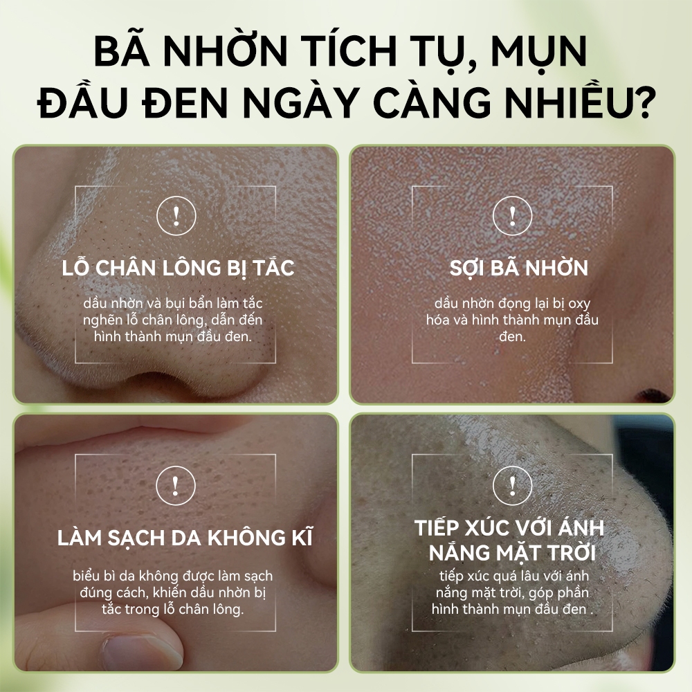 LANBENA Bamboo Mặt nạ lột mụn mũi (30g)- làm sạch sâu than hoạt tính dưỡng ẩm chăm sóc làn da  Skincare