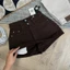 YURI JEANS - Quần Giả Váy Lưng Cao Basic Màu Nâu Choco - Be - Trắng
