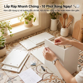 Nido Tủ Bếp Tủ Khe Hẹp 40x24x128cm Đựng Đồ Khô Gia Vị Thực Phẩm Gọn Gàng Chống Bám Bụi
