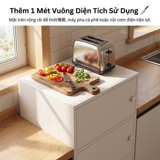 Nido Tủ Bếp Tủ Khe Hẹp 40x24x128cm Đựng Đồ Khô Gia Vị Thực Phẩm Gọn Gàng Chống Bám Bụi