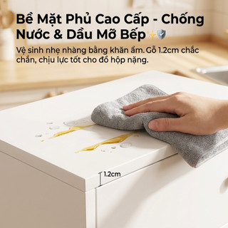 Nido Tủ Bếp Tủ Khe Hẹp 40x24x128cm Đựng Đồ Khô Gia Vị Thực Phẩm Gọn Gàng Chống Bám Bụi