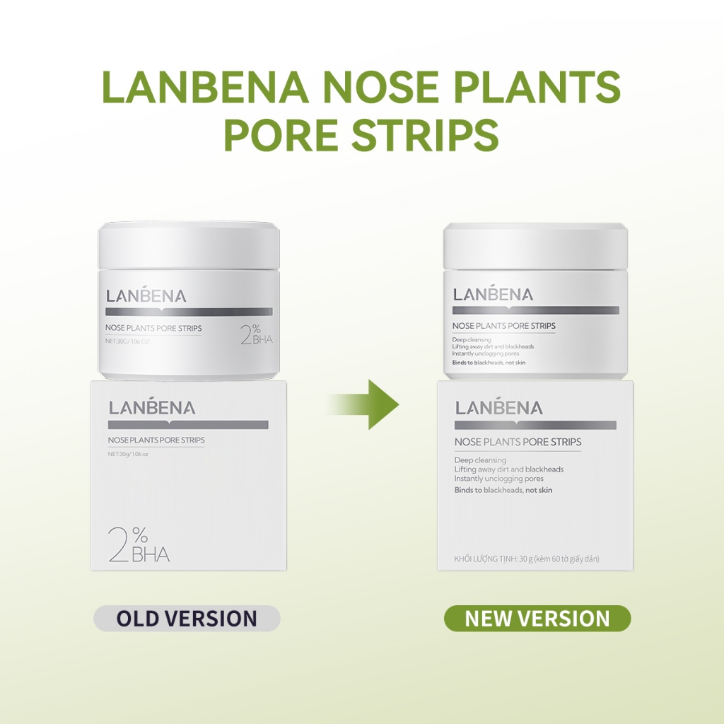 LANBENA [Lột Mụn+Serum] Mặt nạ mũi và serum thu nhỏ lỗ chân lông (30g+30ml) - sạch mụn đầu đen kiềm dầu nhỏ lỗ chân lông