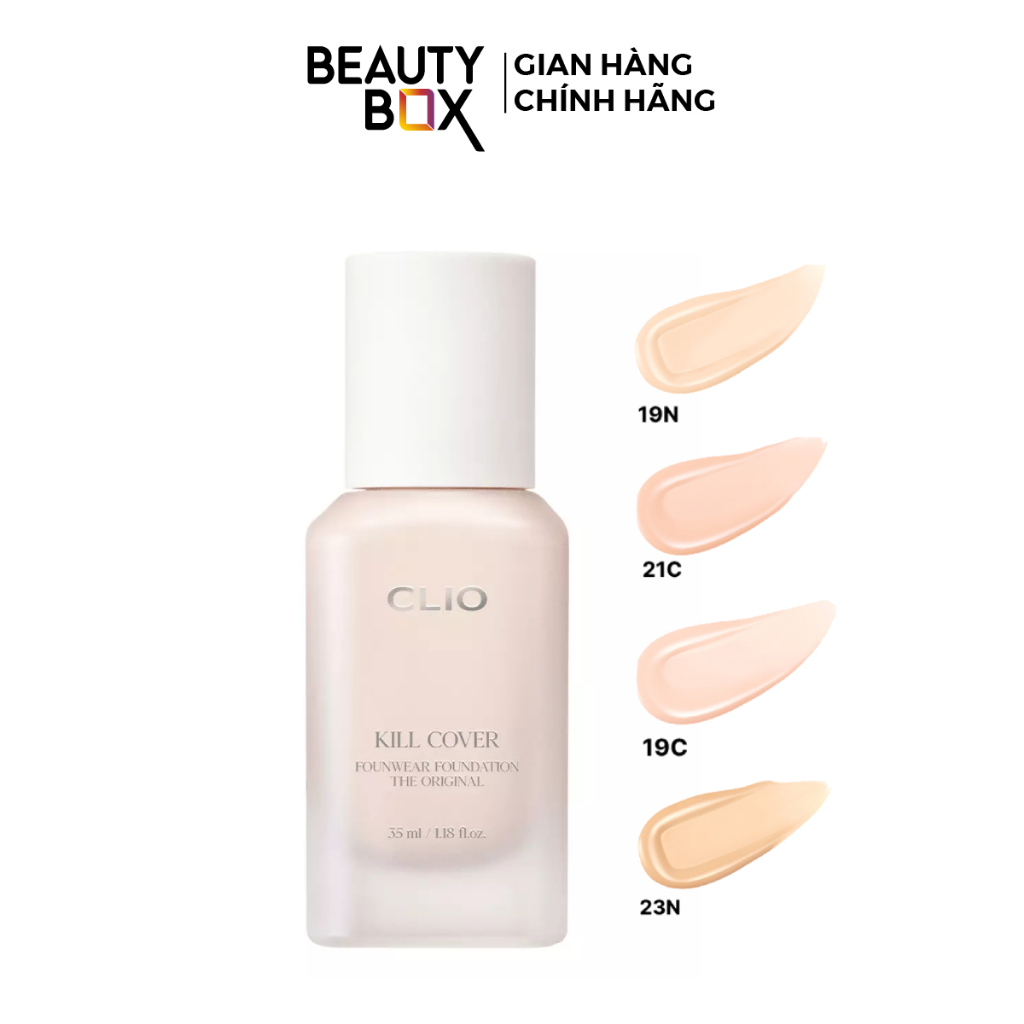 [Săn Sale] Kem Nền Che Khuyết Điểm Clio Kill Cover Founwear Foundation The Original 35ml