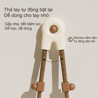 Youkebei Đũa Tập Ăn Gỗ Cho Bé Trên 12 Tháng – Đũa Tập Ăn Cơm, Có Thể Điều Chỉnh, An Toàn Và Tiện Lợi