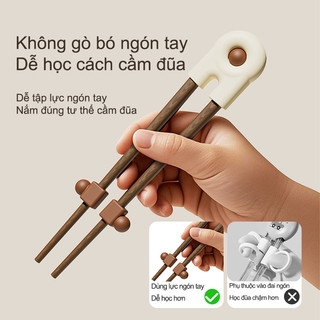 Youkebei Đũa Tập Ăn Gỗ Cho Bé Trên 12 Tháng – Đũa Tập Ăn Cơm, Có Thể Điều Chỉnh, An Toàn Và Tiện Lợi