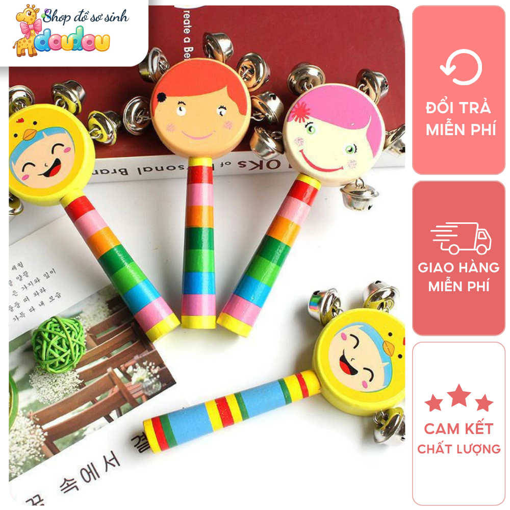 Đồ Chơi Xúc Xắc Cho Trẻ Sơ Sinh Cầm Tay Kích Thích Giác Quan Doudou A36