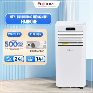 Máy lạnh di động 9000BTU nhập khẩu FUJIHOME phòng 10-35m2,điều hòa di động 1 cục làm lạnh kết nối WIFI portable air con