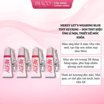 MERZY LET'S WEARING BLUR TINT KEYRING – SON TINT HIỆU ỨNG LÌ MỊN, THIẾT KẾ MÓC KHÓA