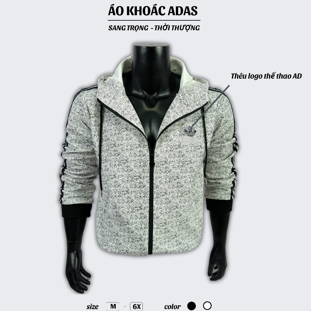 Áo Khoác Nam Addidass Thiết Kế 3 Sọc Thể Thao Boy Phố Form Unisex Vải UMI Cao Cấp 003