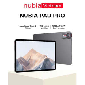[GIÁ ƯU ĐÃI 15.05] Máy tính bảng Nubia Pad Pro 2025 I Chip Snapdragon 8 gen 3 I Pin 10100mAh 60W I Màn hình 2.8K 144Hz