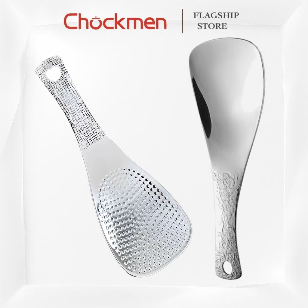 Muôi Xới Cơm KINSGEM BY CHOCKMEN Inox Cao Cấp Muôi Múc Cơm Muỗng Xẻng Lật Đảo Chống Dính An Toàn Vệ