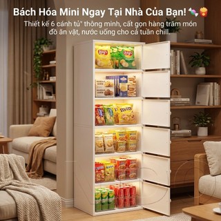 Nido Tủ Đựng Đồ Tủ Cạnh Sofa 40x24x128cm Đa Năng Đựng Snack Đồ Uống Cho Góc Chill