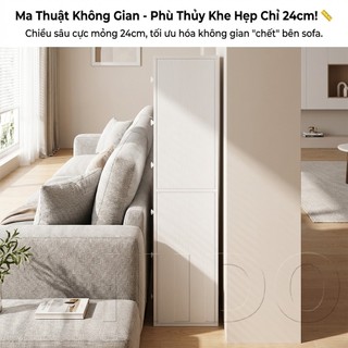 Nido Tủ Đựng Đồ Tủ Cạnh Sofa 40x24x128cm Đa Năng Đựng Snack Đồ Uống Cho Góc Chill