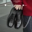 Giày tây Mũi Vuông The Square Toe Oxford LEMANS Black VO01.1 - Da Bò, Đế cao su 4cm, BH 24T