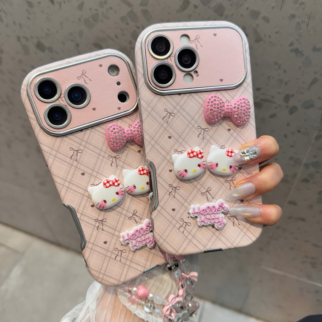 Ốp Iphone Giả 17Promax Mèo Hello Kitty Nơ Đá Bling| Nắng Case