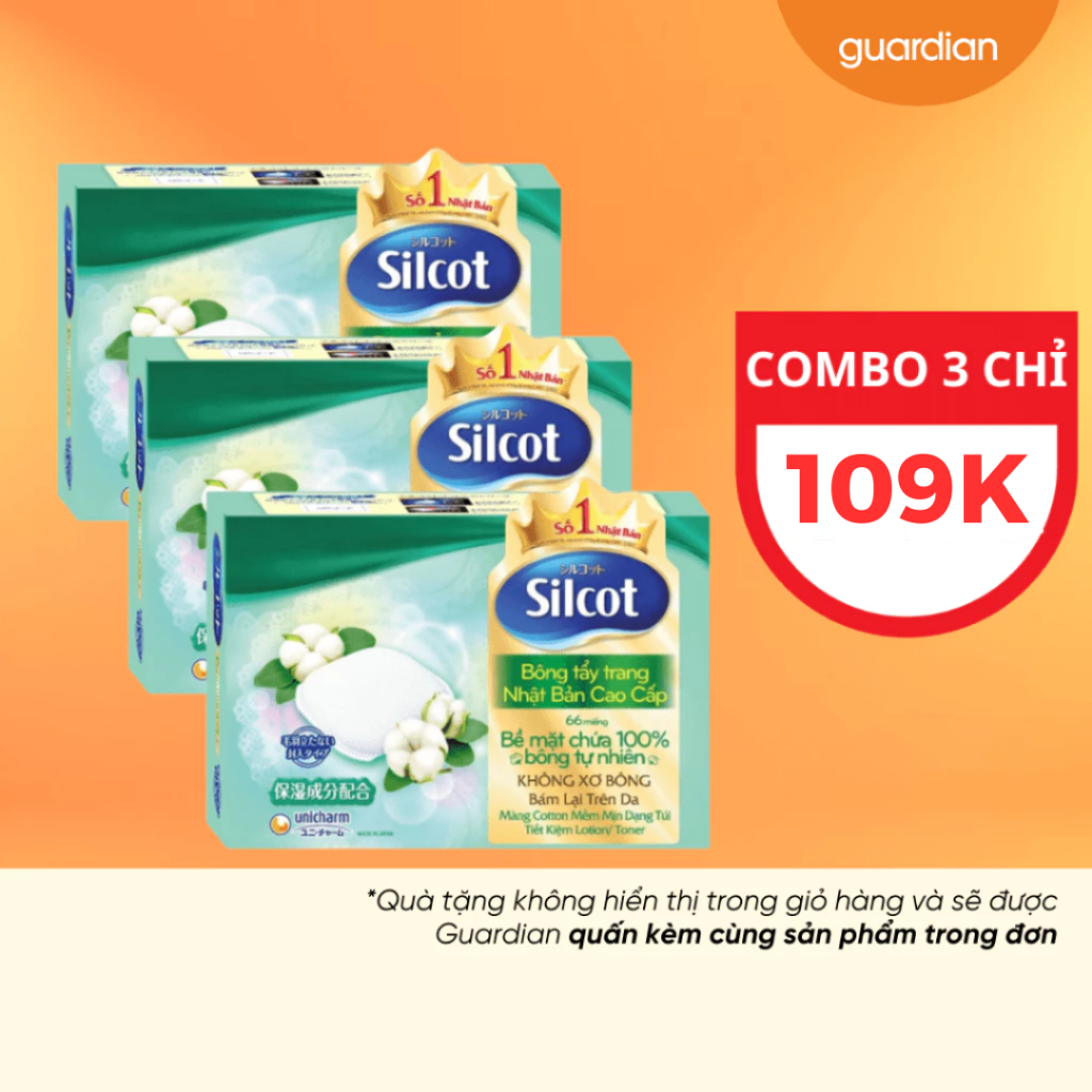Combo 3 Hộp Bông Tẩy Trang Silcot Cao Cấp 66 Miếng