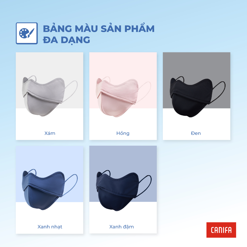 Khẩu trang unisex người lớn CANIFA chống tia UV, kháng khuẩn 5AO26S003